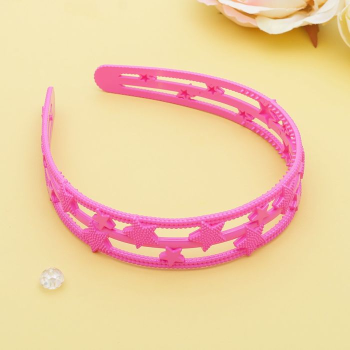 Ободок для волос "Шоу" 2,5 см, звёзды, микс