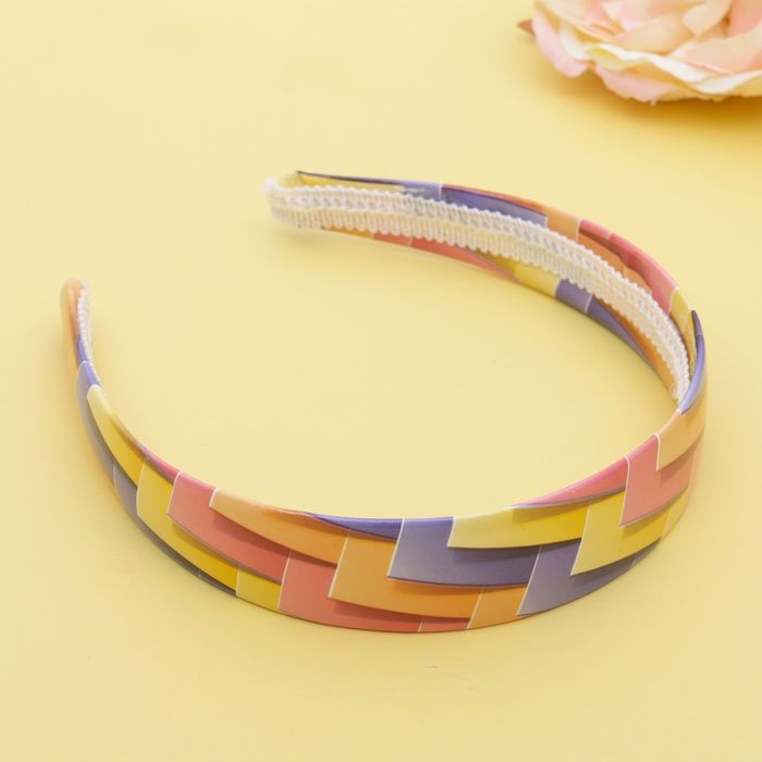 Ободок для волос "Молли" 2,5 см, настил, микс