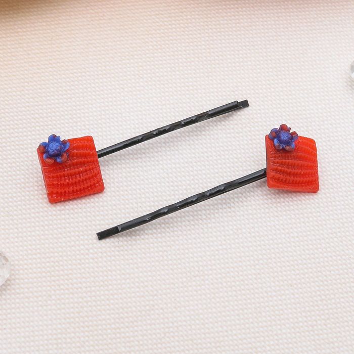 Невидимка для волос "Текстурная" (набор 20 шт) 5 см, ромб