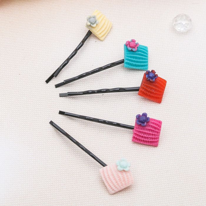 Невидимка для волос "Текстурная" (набор 20 шт) 5 см, ромб