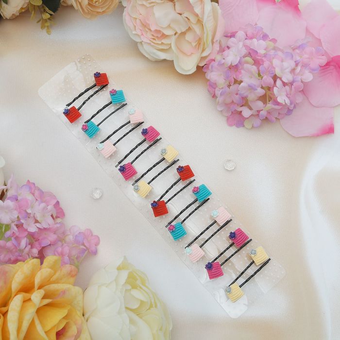 Невидимка для волос "Текстурная" (набор 20 шт) 5 см, ромб