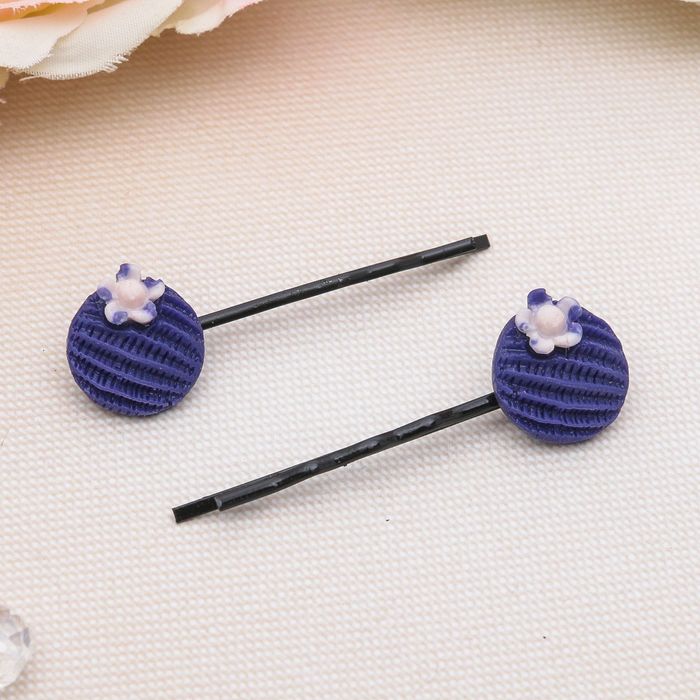 Невидимка для волос "Текстурная" (набор 20 шт) 5 см, круг