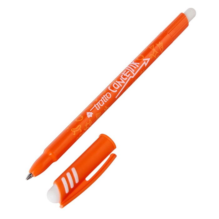 Ручка "пиши-стирай" шариковая Tratto Ftratto Cancellik +ластик оранжевый 826107