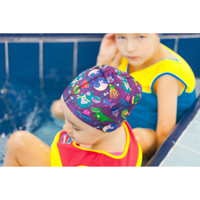 Шапочка для плавания, детская "Морские животные" OL-011, текстиль