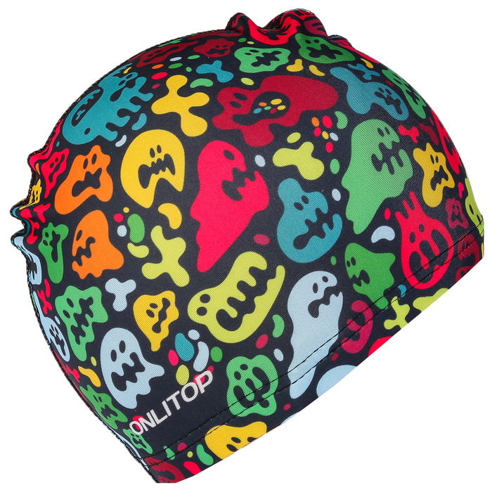 Шапочка для плавания, детская "Привидения" OL-011, текстиль