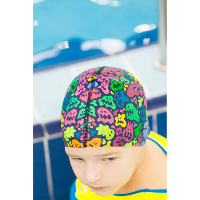 Шапочка для плавания, детская "Привидения" OL-011, текстиль