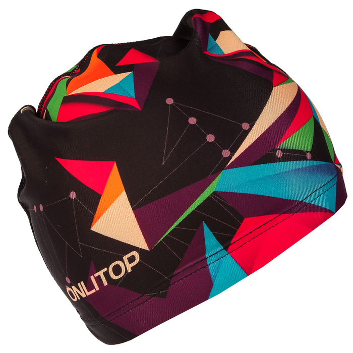 Шапочка для плавания, взрослая, текстиль, цвет черный