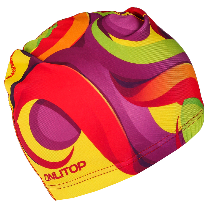 Шапочка для плавания, взрослая OL-026, текстиль, цвет желтый