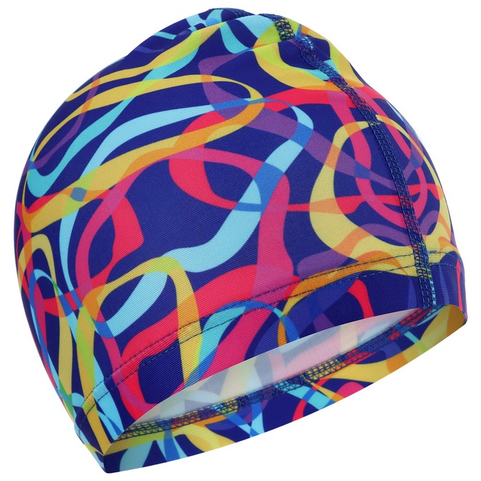 Шапочка для плавания, взрослая OL-027, текстиль, цвет фиолетовый