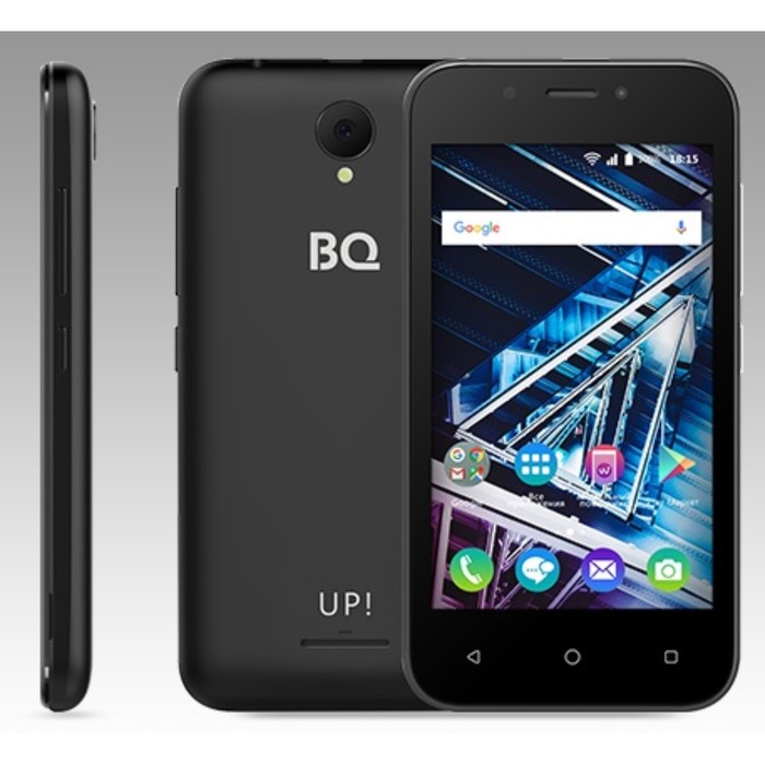 Смартфон BQ S-4028 UP! Black 2sim, 4,0" TFT, 800*480, 8Gb, 512Mb RAM, 5Mp+2Mp