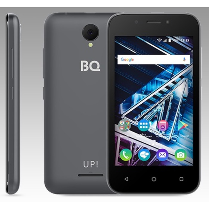 Смартфон BQ S-4028 UP! Grey 2sim, 4,0" TFT, 800*480, 8Gb, 512Mb RAM, 5Mp+2Mp