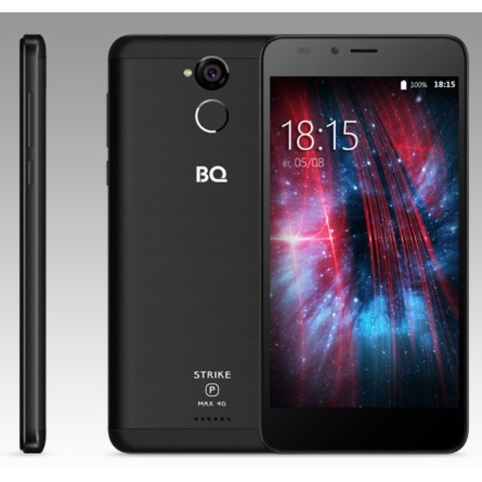 Смартфон BQ S-5510 Strike Power Max LTE Black Brushed 5,5",1280*720,8Gb,1Gb,13Mp+8Mp 285413
