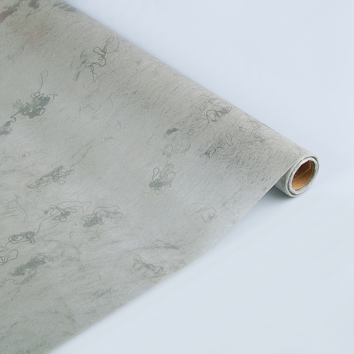 Фетр ламинированный "Мрамор" , стальной, 60 см х 5 м