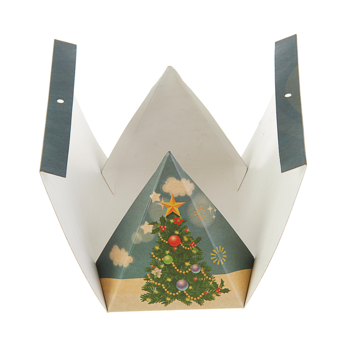 Коробка подарочная "Снежинки", с бубенчиком, 15 х 10 х 8 см