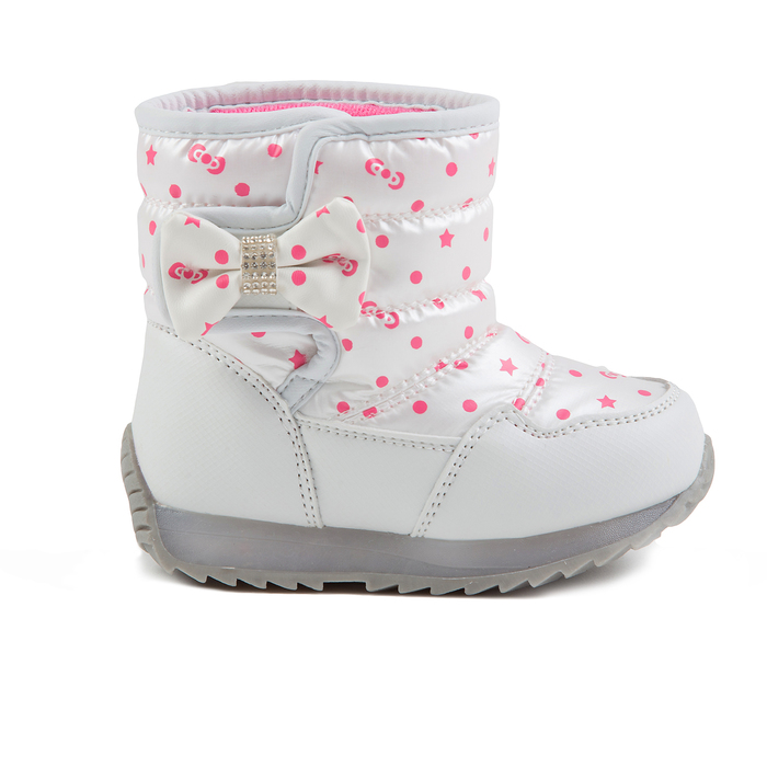 Дутики со светодиодами для девочек, арт. F7552, цвет белый, размер 23