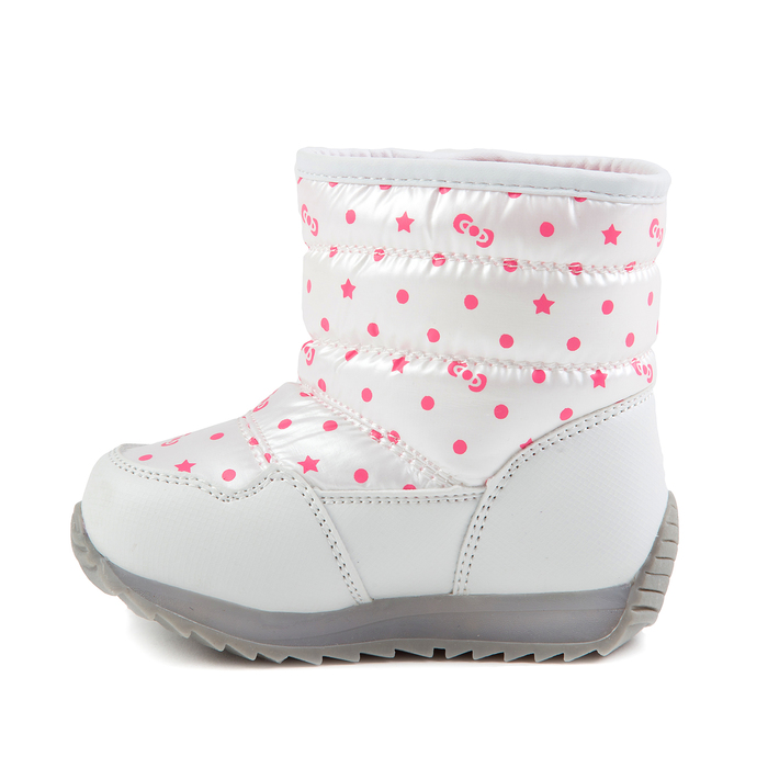 Дутики со светодиодами для девочек, арт. F7552, цвет белый, размер 23