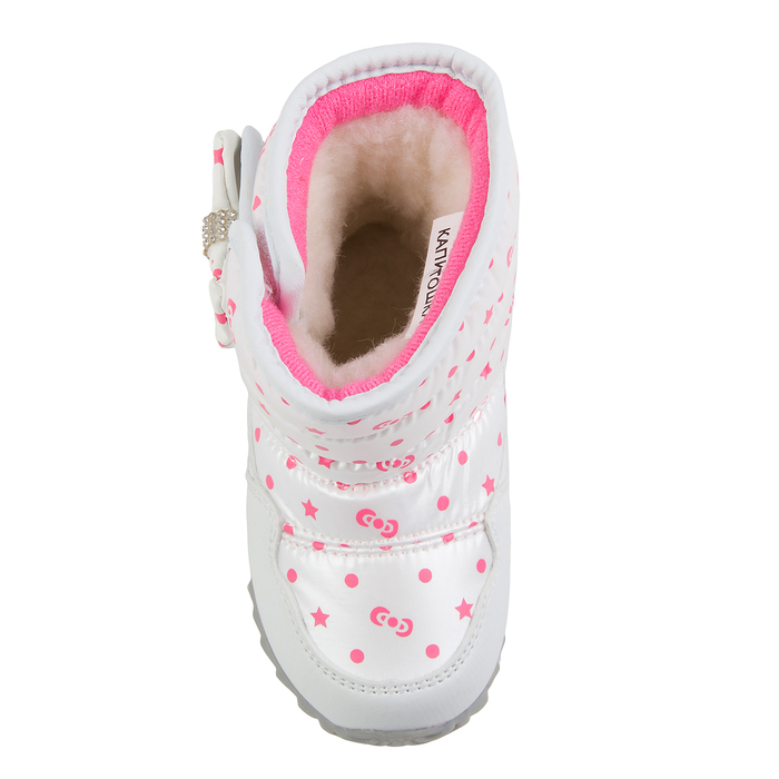 Дутики со светодиодами для девочек, арт. F7552, цвет белый, размер 23