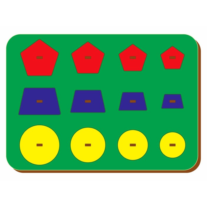 Рамка-вкладыш М. Монтессори "Больше-меньше 4"