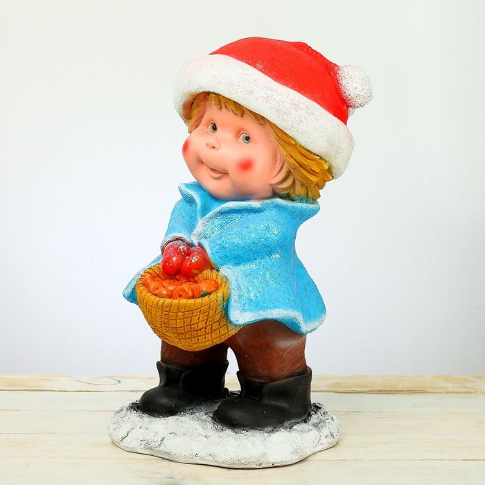 Статуэтка "Девочка с корзинкой" с блестками 50х26см