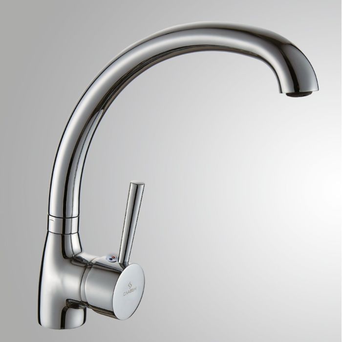 Смеситель для кухни "Славен" СЛ-ОД-Д22, высокий излив, однорычажный