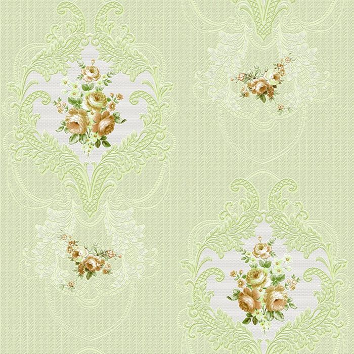 Обои акриловые Саратов П253-04 Николь-А зеленый 0,53х10 м