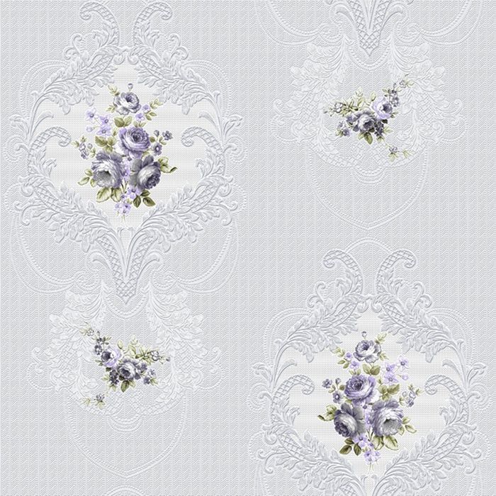 Обои акриловые Саратов П253-06 Николь-А серый 0,53х10 м