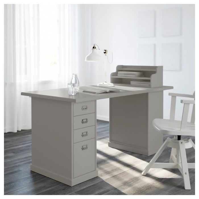 Тумба с ящиками, цвет светло-серый КЛИМПЕН