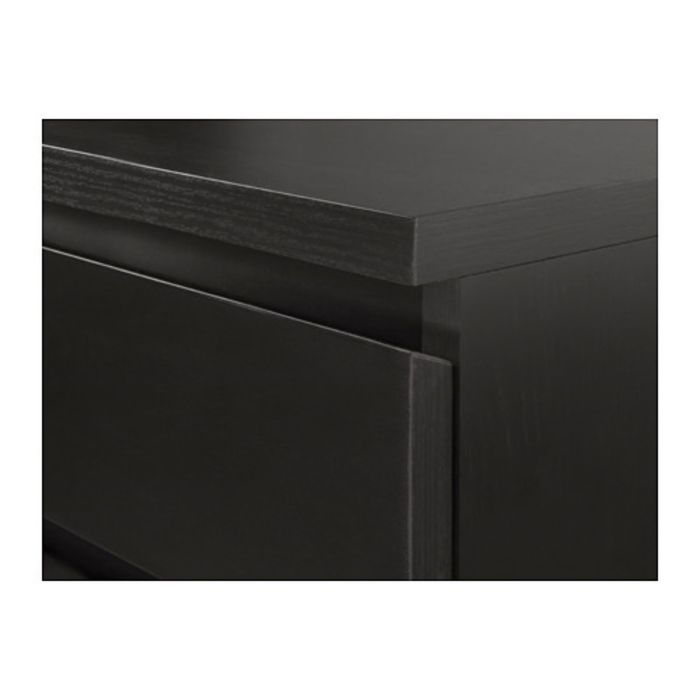 Тумба с ящиками на колесах, цвет черно-коричневый МАЛЬМ