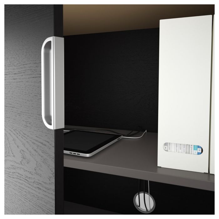 Шкаф с дверями, цвет черно-коричневый ГАЛАНТ