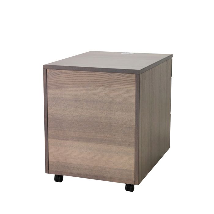 Тумба с ящиками на колесах, цвет серый ГАЛАНТ