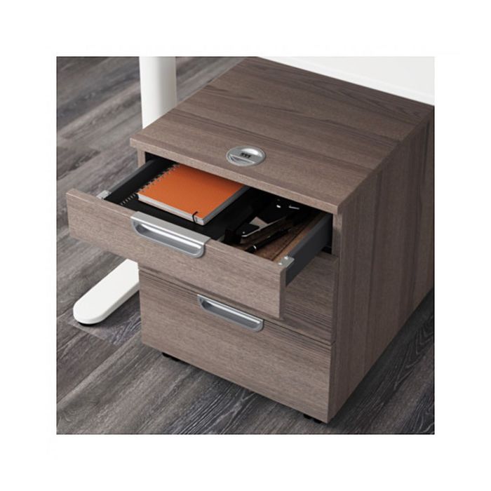 Тумба с ящиками на колесах, цвет серый ГАЛАНТ