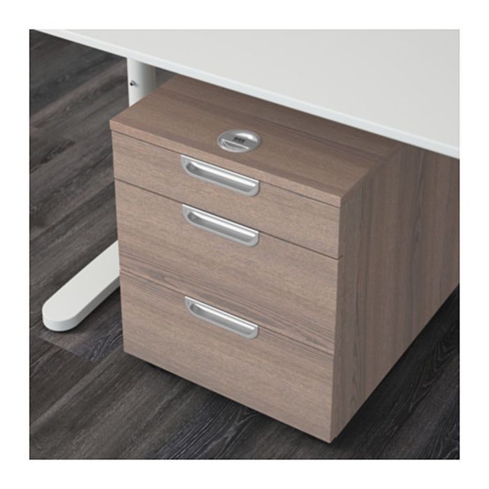 Тумба с ящиками на колесах, цвет серый ГАЛАНТ