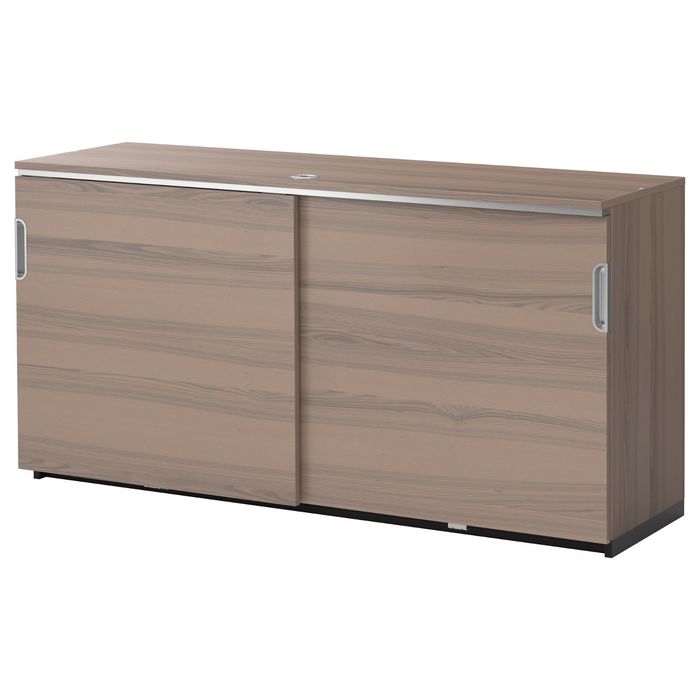 Шкаф с раздвижными дверцами, цвет серый ГАЛАНТ