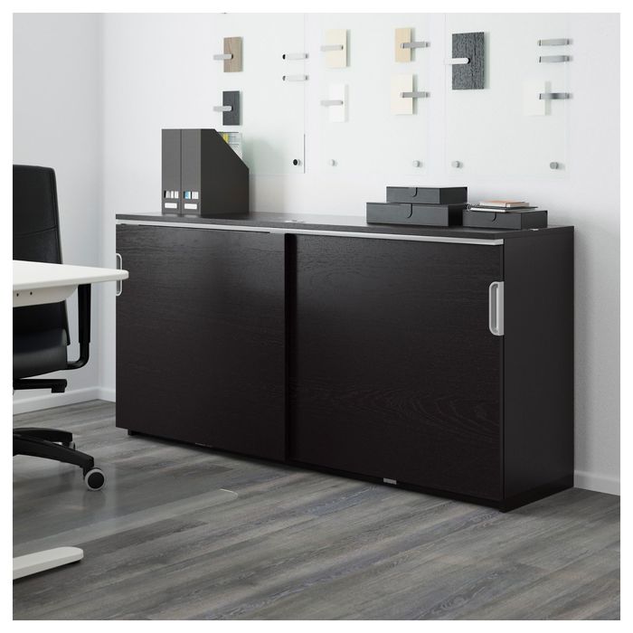 Шкаф с раздвижными дверцами, цвет черно-коричневый ГАЛАНТ