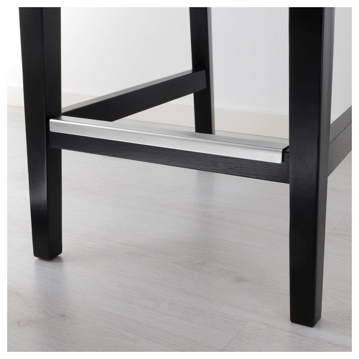 Стул барный, цвет коричнево-чёрный, Глосе черный ХЕНРИКСДАЛЬ