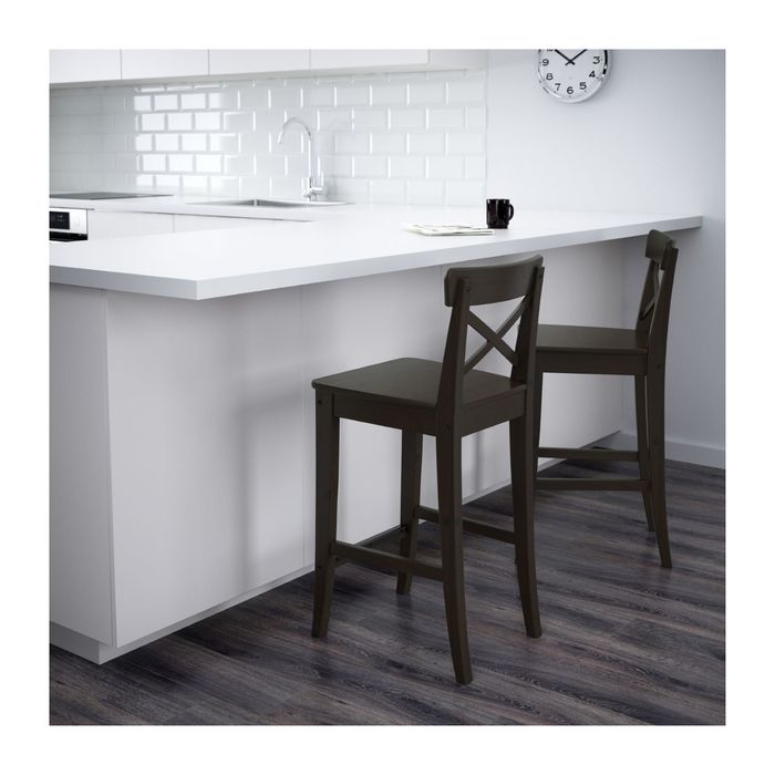 Стул барный, цвет коричнево-чёрный ИНГОЛЬФ