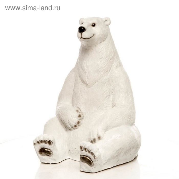 Садовая фигура Белая Медведица садовая фигура медведица на пне большая