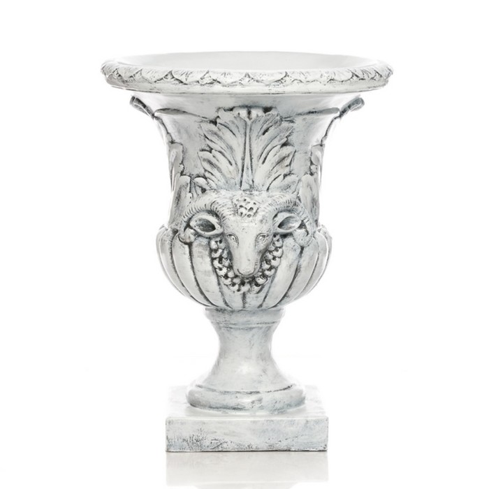 Вазон высокий серый