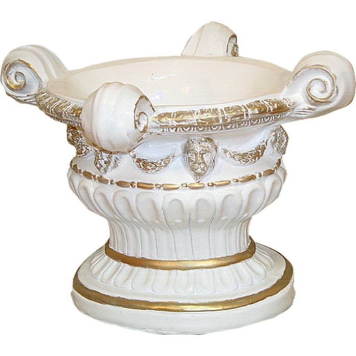 Вазон овальный белый