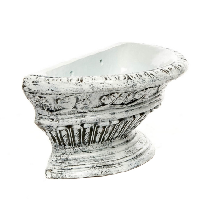 Вазон пристенный серый