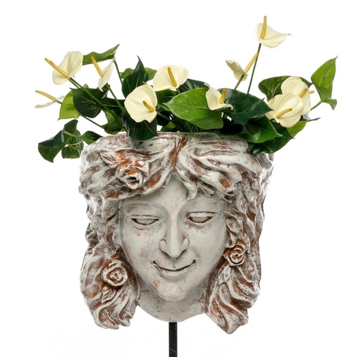 Фигурное кашпо "Елена" розовое