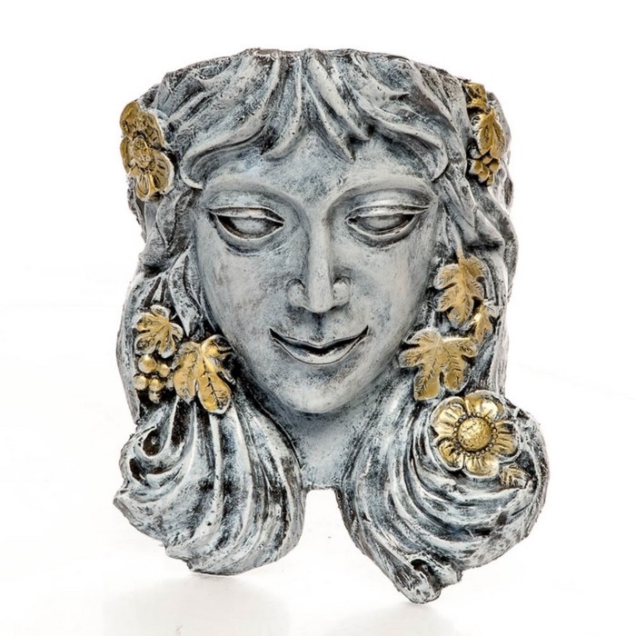 Фигурное кашпо "Марина" серое