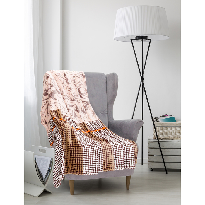 Плед "Горох",150х200см, велсофт, п/э100%, 280г/м