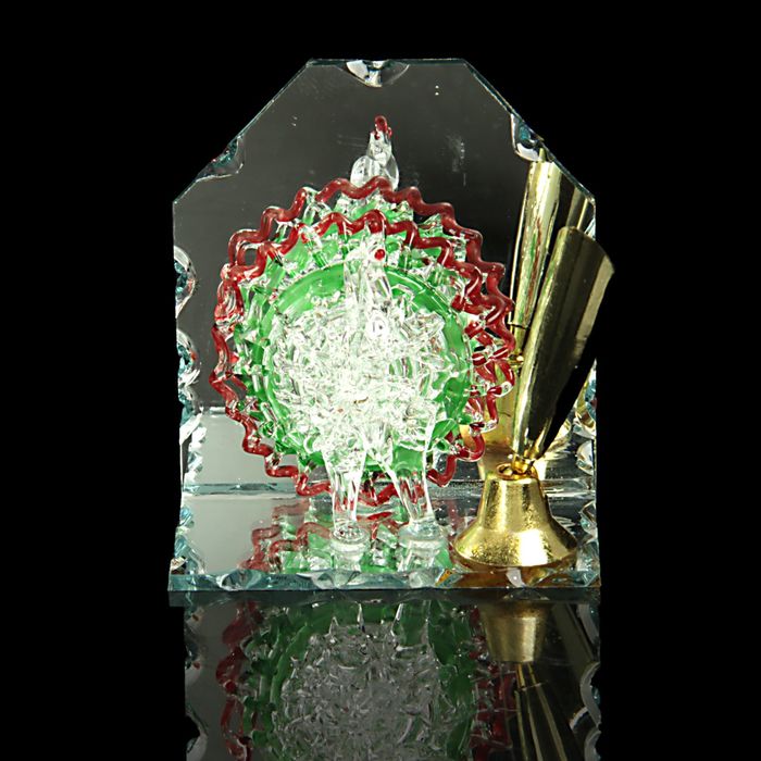 Сувенир на зеркале с подставкой для ручек "Павлин" на зеркале