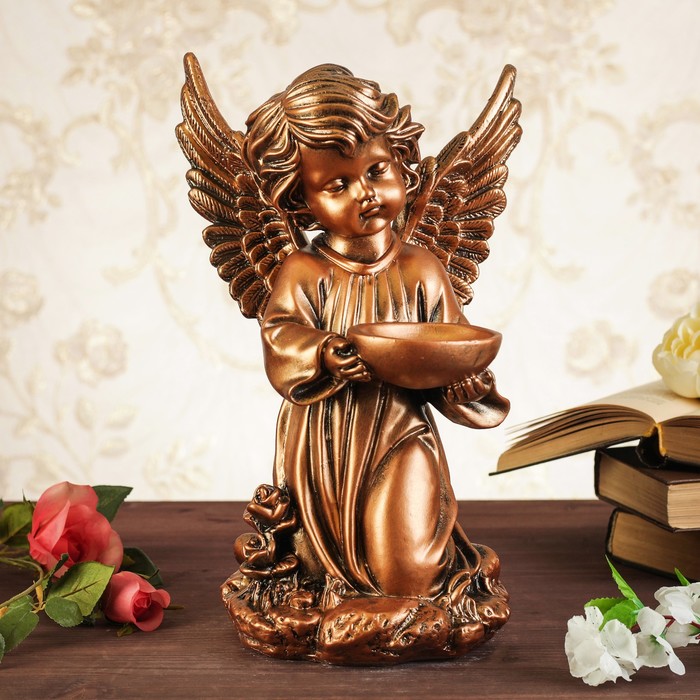 Статуэтка "Ангел с чашей", малый, бронза, 34 см