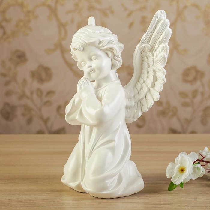 Статуэтка "Ангел с крыльями" белый, 29 см