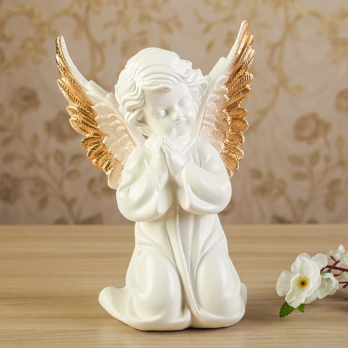 Статуэтка "Ангел с крыльями" позолота, 29 см