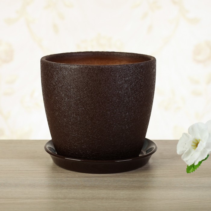 Кашпо "Осень" 2,0 л шелк шоколад