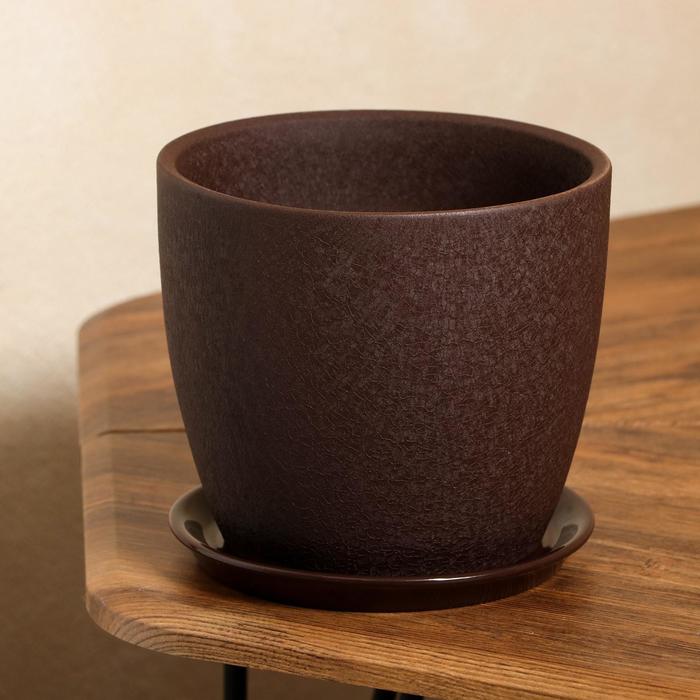 Кашпо "Осень" 3,0 л шелк шоколад