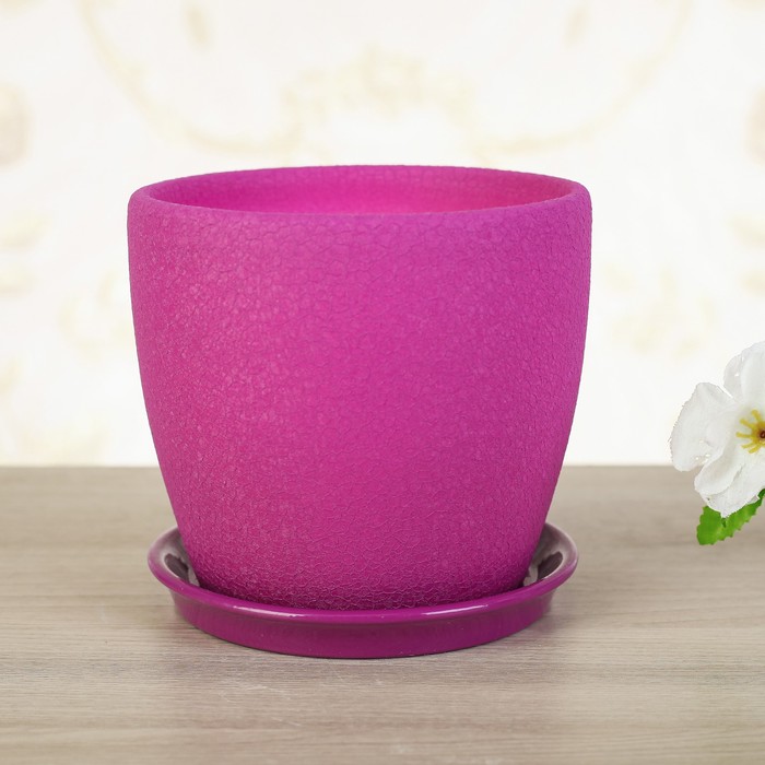 Кашпо "Осень" 1,0 л шелк фиолетовый